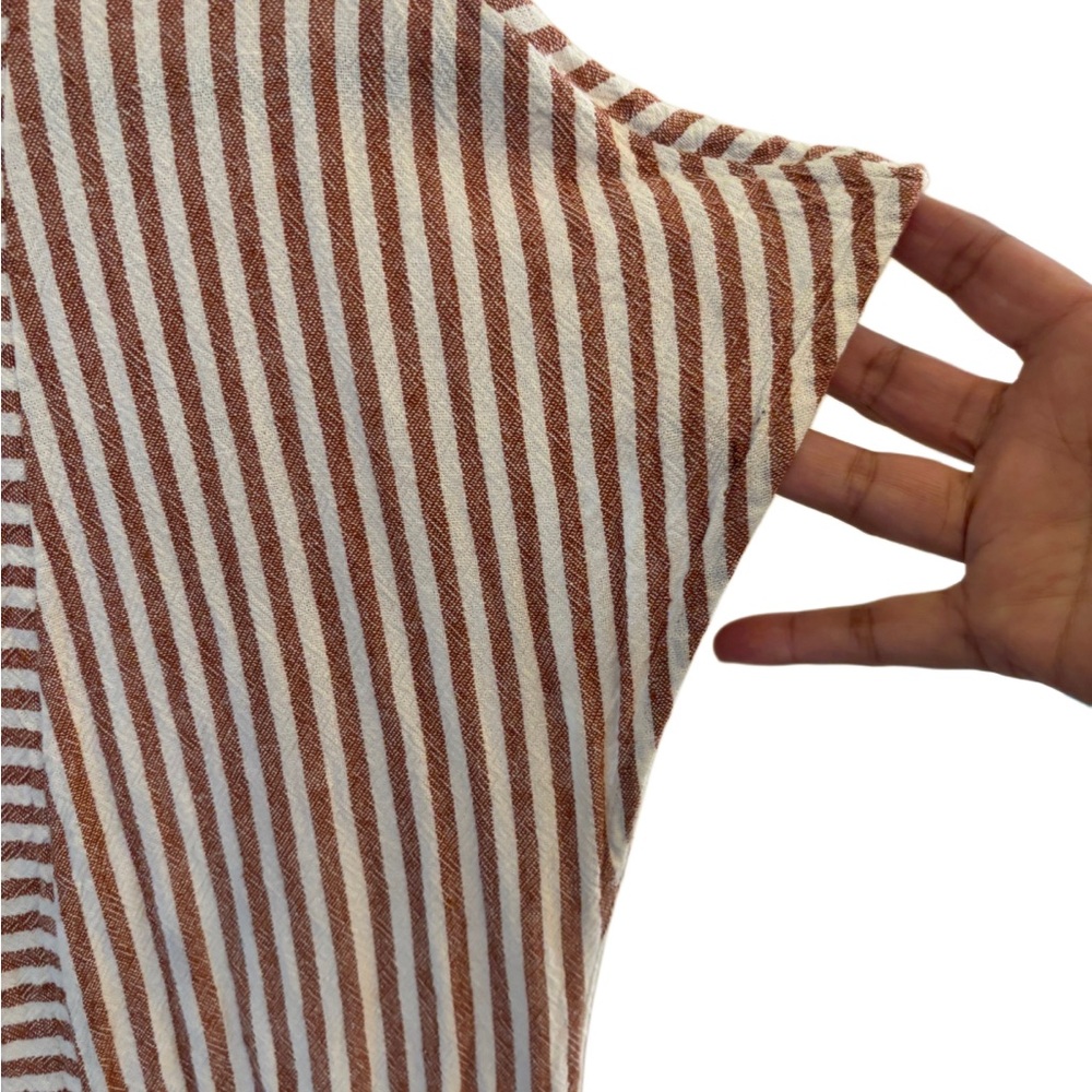 Madewell G5305 Rust White Stripe Play Button Back… - image 8